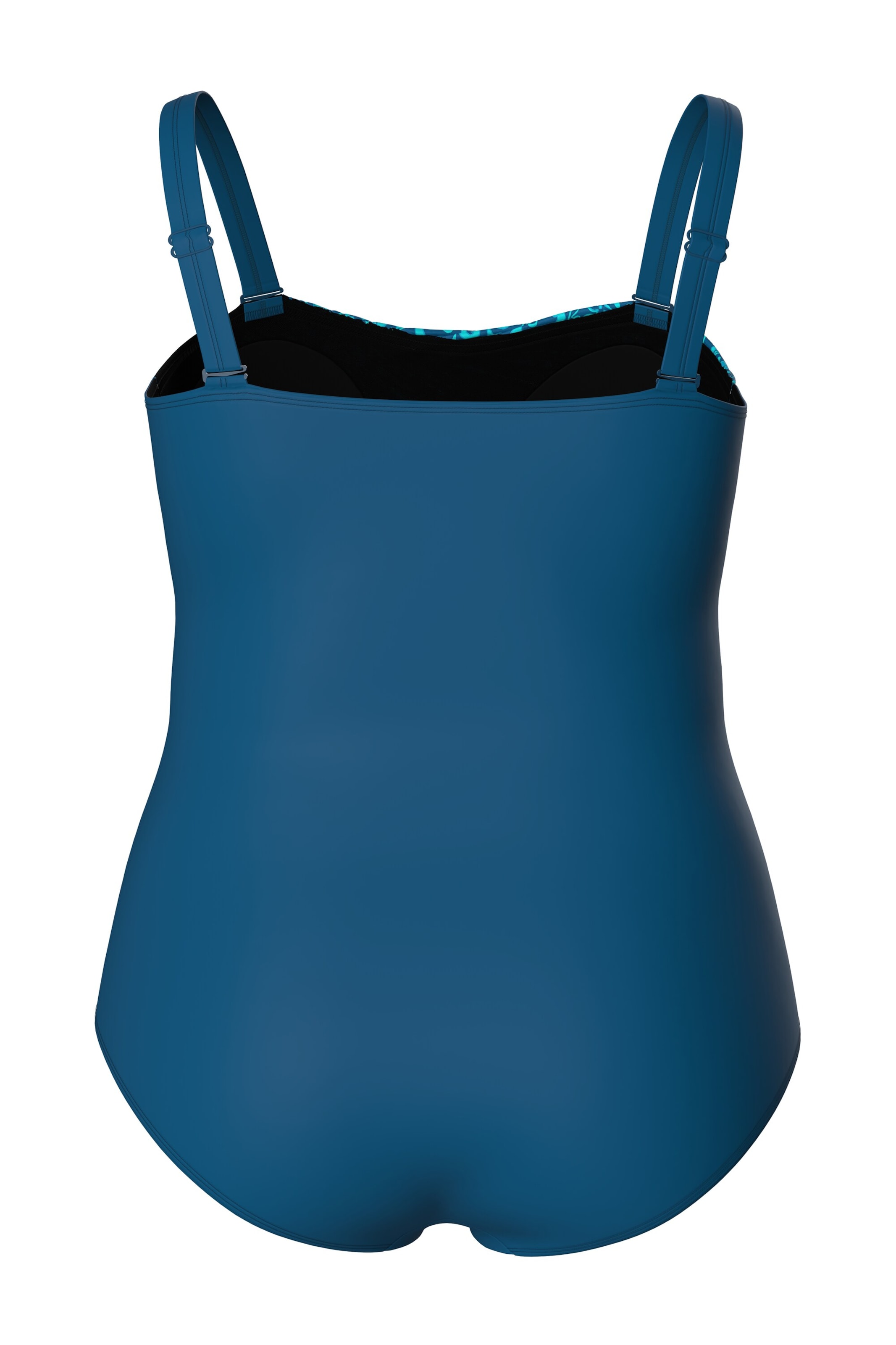 Ulla Popken Bustier Badeanzug in Blau