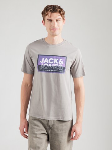 T-Shirt 'JCOLOGAN' JACK & JONES en gris : devant