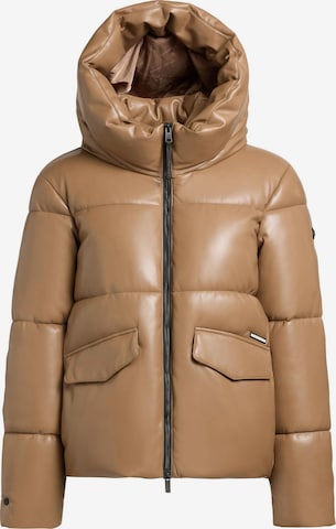 khujo Winter Jacket 'Aurora' in Brown: front