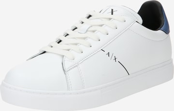 ARMANI EXCHANGE Låg sneaker i vit: framsida