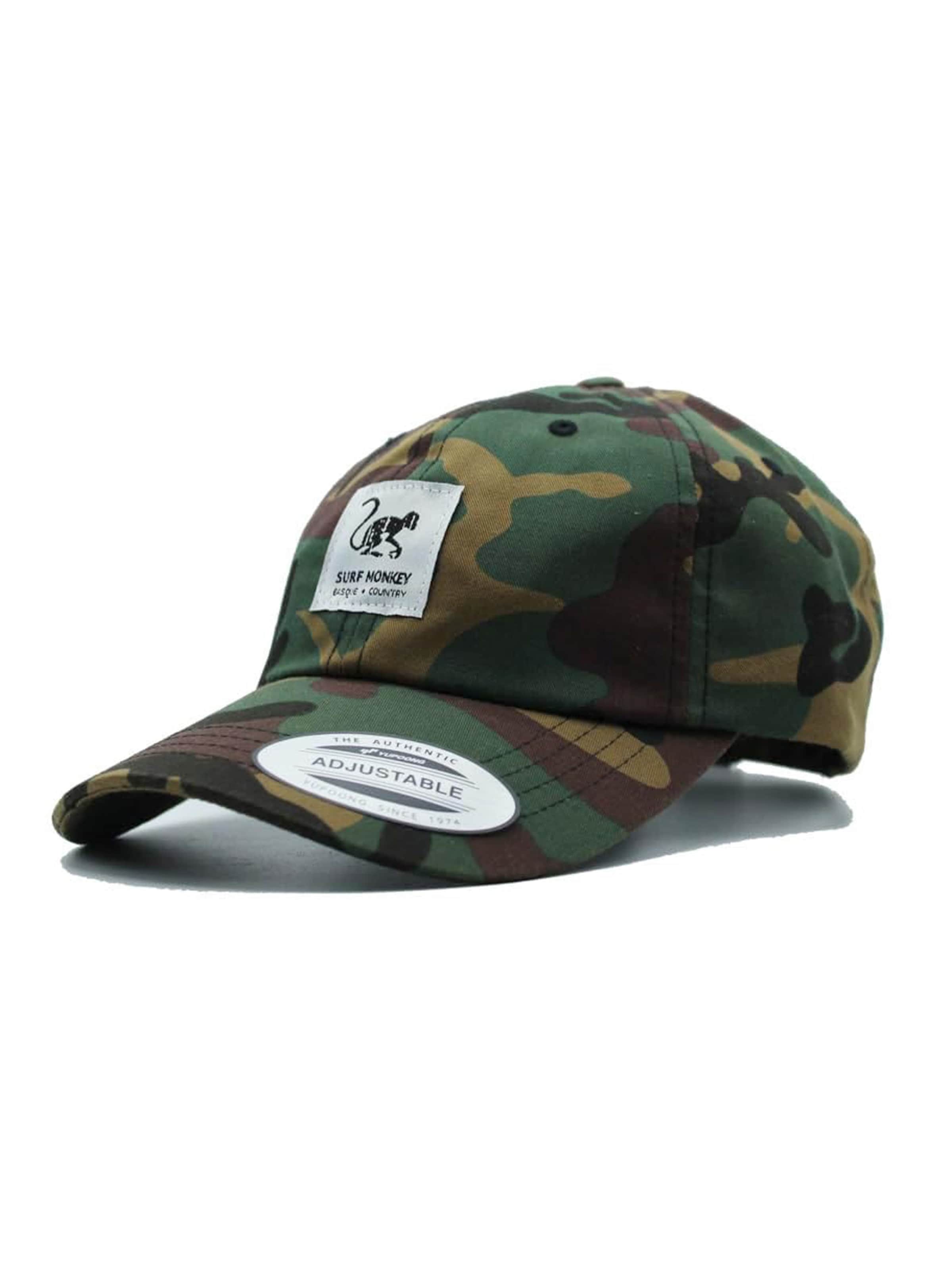 Surf Monkey Athletic Cap in Green: front
