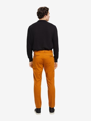 Coupe slim Pantalon chino ESPRIT en marron