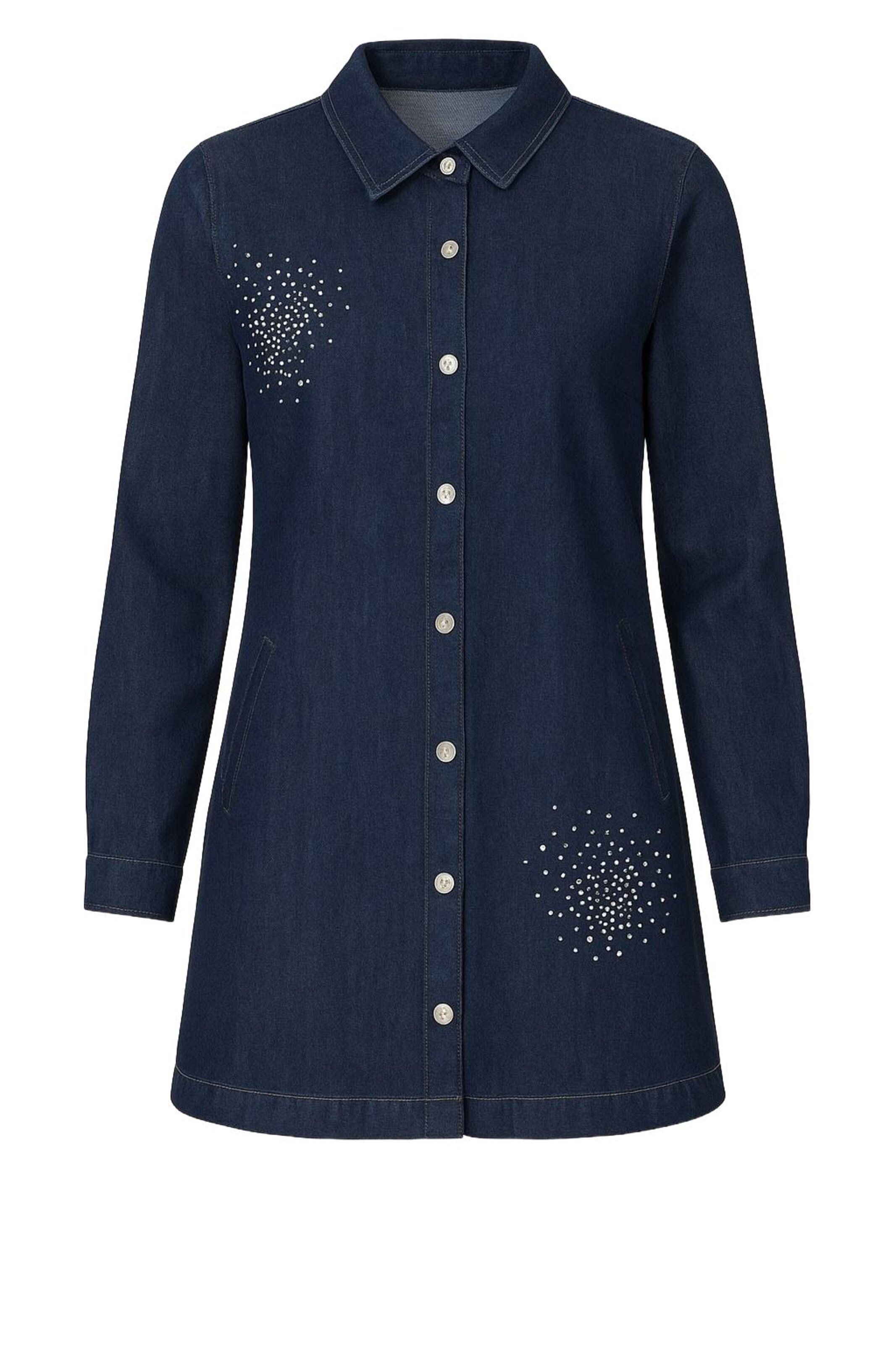 MODAMIHRAM Blouse in Blauw: voorkant