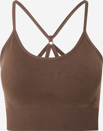 Soutien-gorge de sport 'Foan' Athlecia en marron : devant