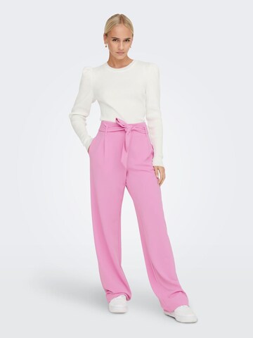 ONLY Regular Bundfaltenhose in Pink