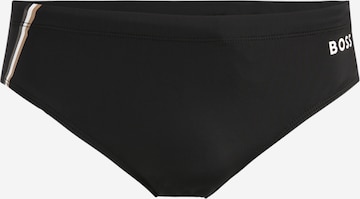 BOSS Black Swim Trunks 'John' in Black: front