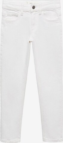 Coupe slim Jean MANGO KIDS en blanc : devant