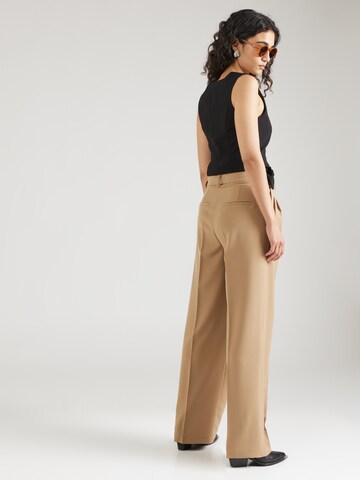 VERO MODA Wide leg Bandplooibroek 'VMTROIAN' in Bruin