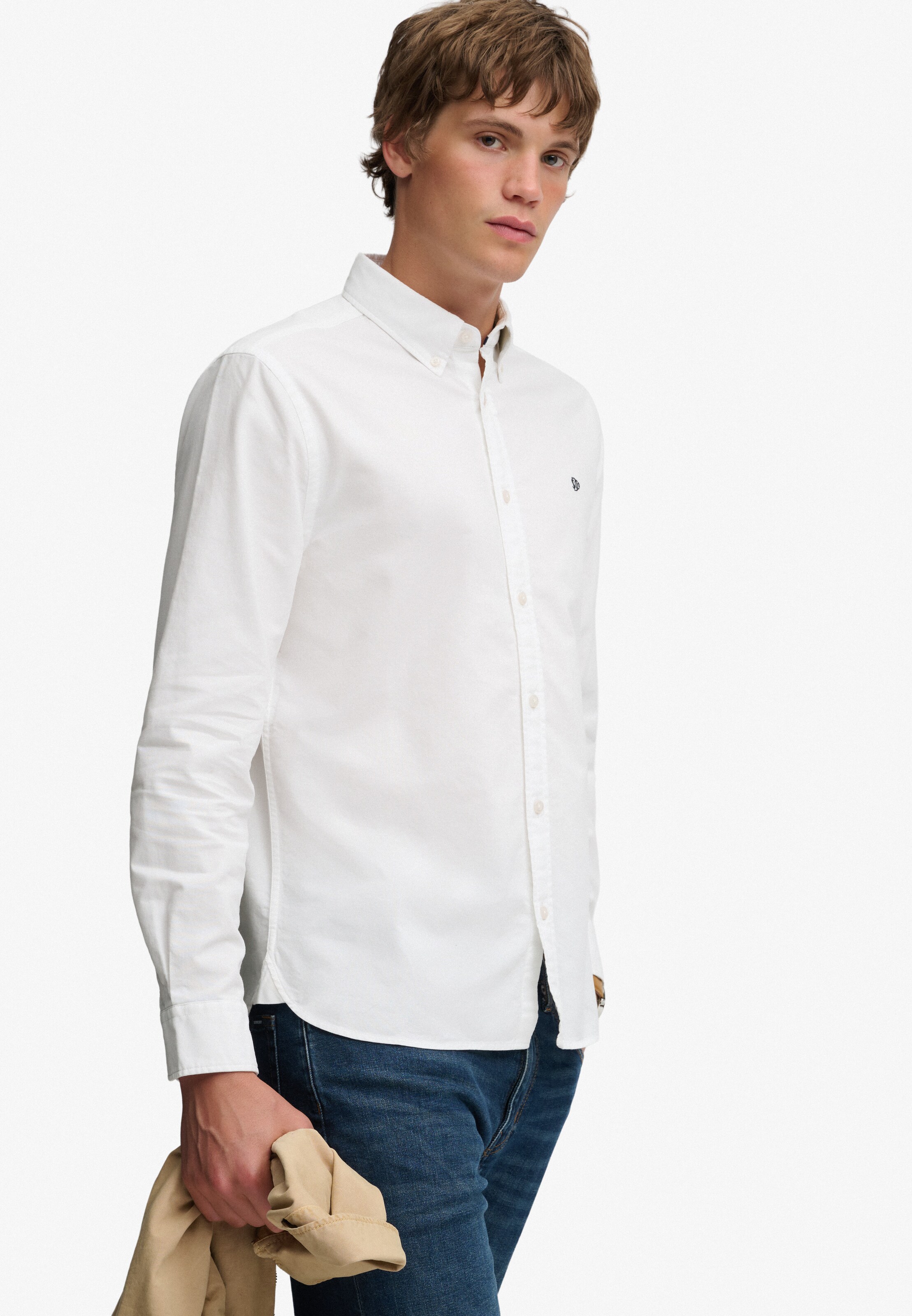 Superdry & Co Slim fit Overhemd in Wit