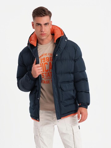 Ombre Winter jacket 'OM-JAHP-0208' in Blue: front