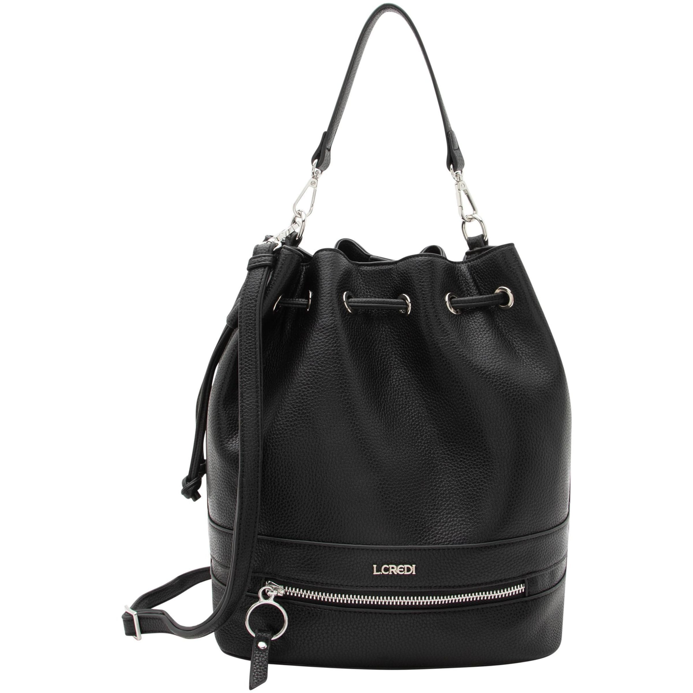 L.CREDI Buideltas 'Rachelle' in Zwart: voorkant