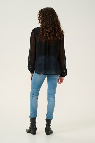 Cream Blouse 'CR Dotti' in Zwart