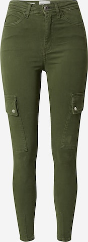 Skinny Jeans cargo 'CHARLOTTE' River Island en vert : devant