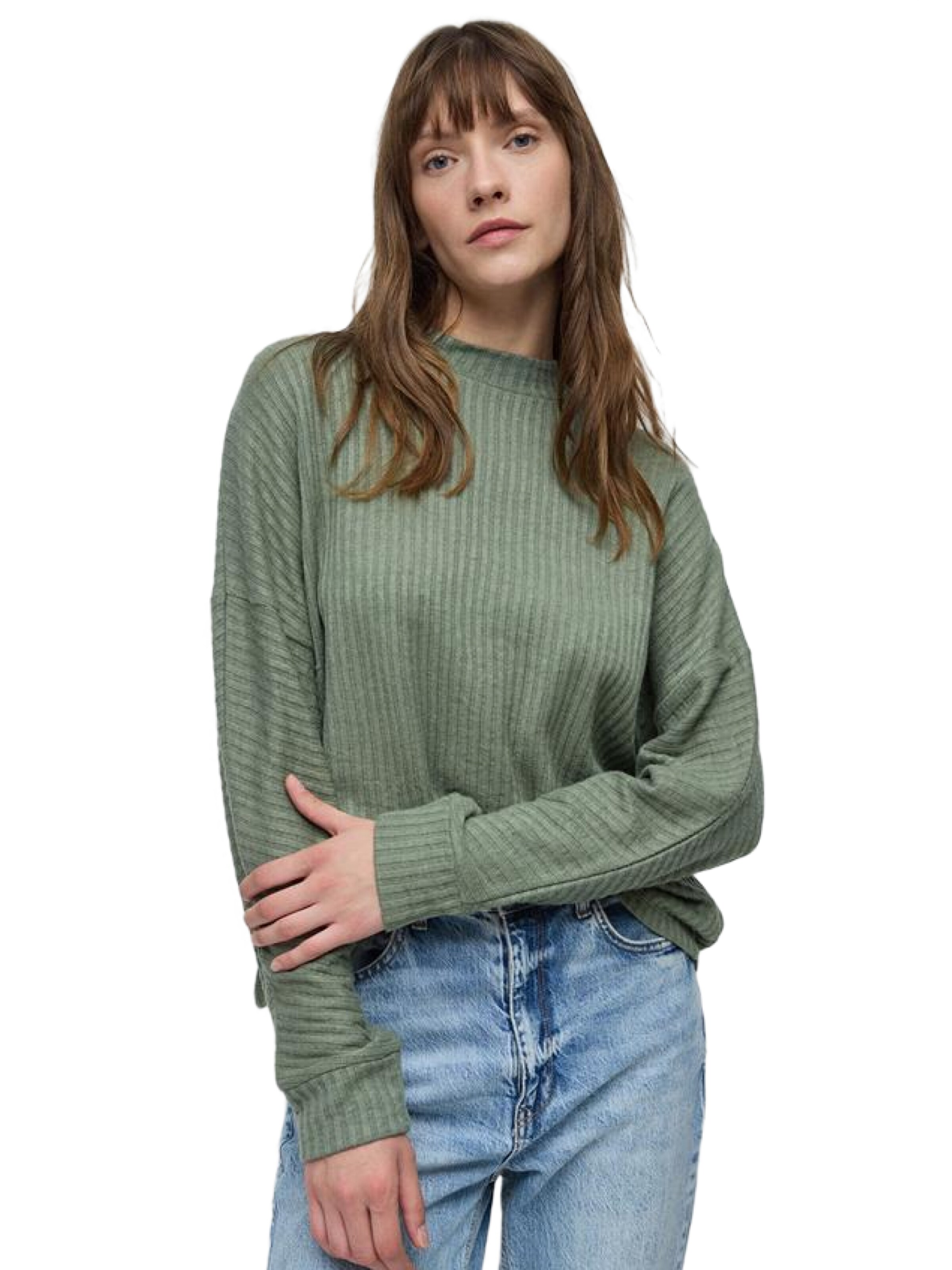 No Matter What Sweater in Green: front