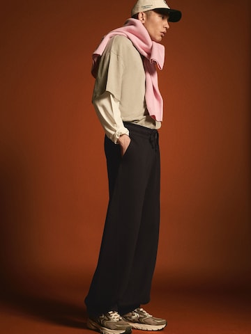 Baggy Pantalon Bershka en noir