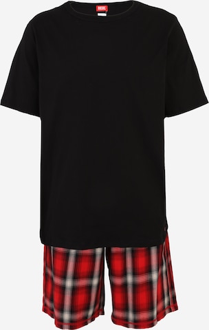 DIESEL Lyhyt pyjama 'KIT-COLIN' värissä musta: etupuoli