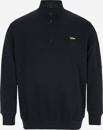 Jack & Jones Plus Sweatshirt 'BLACK' in Blau: predná strana