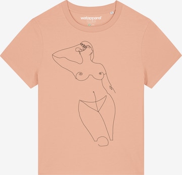 Watapparel Shirt ' Eine Frau ' in Orange: front