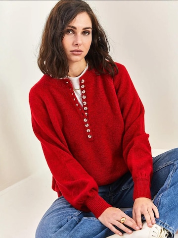 Pull-over Bianco Lucci en rouge : devant