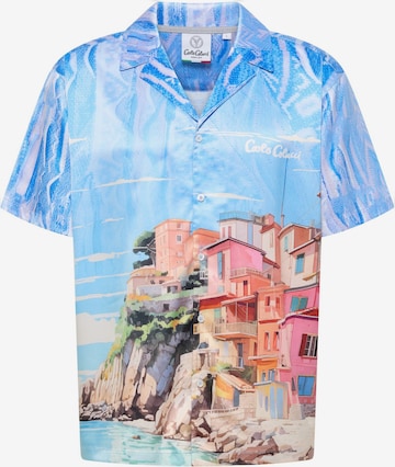 Fit confort Chemise 'Ehrenstrasser' Carlo Colucci en bleu : devant