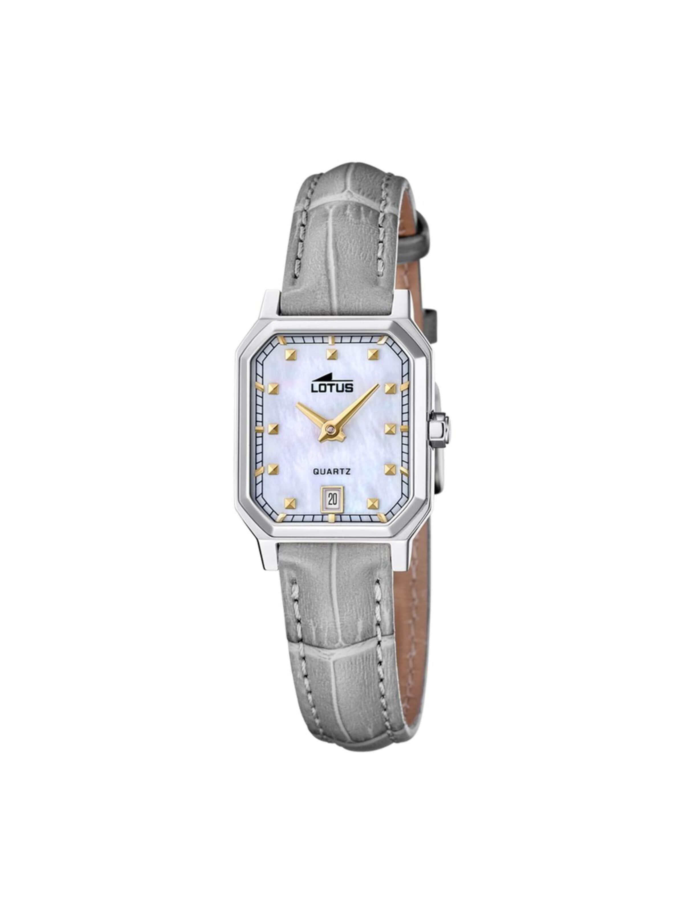 Lotus Analog Watch in Grey: front