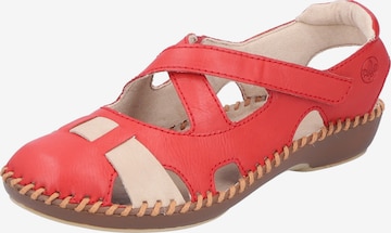Rieker Strap Sandals in Red: front