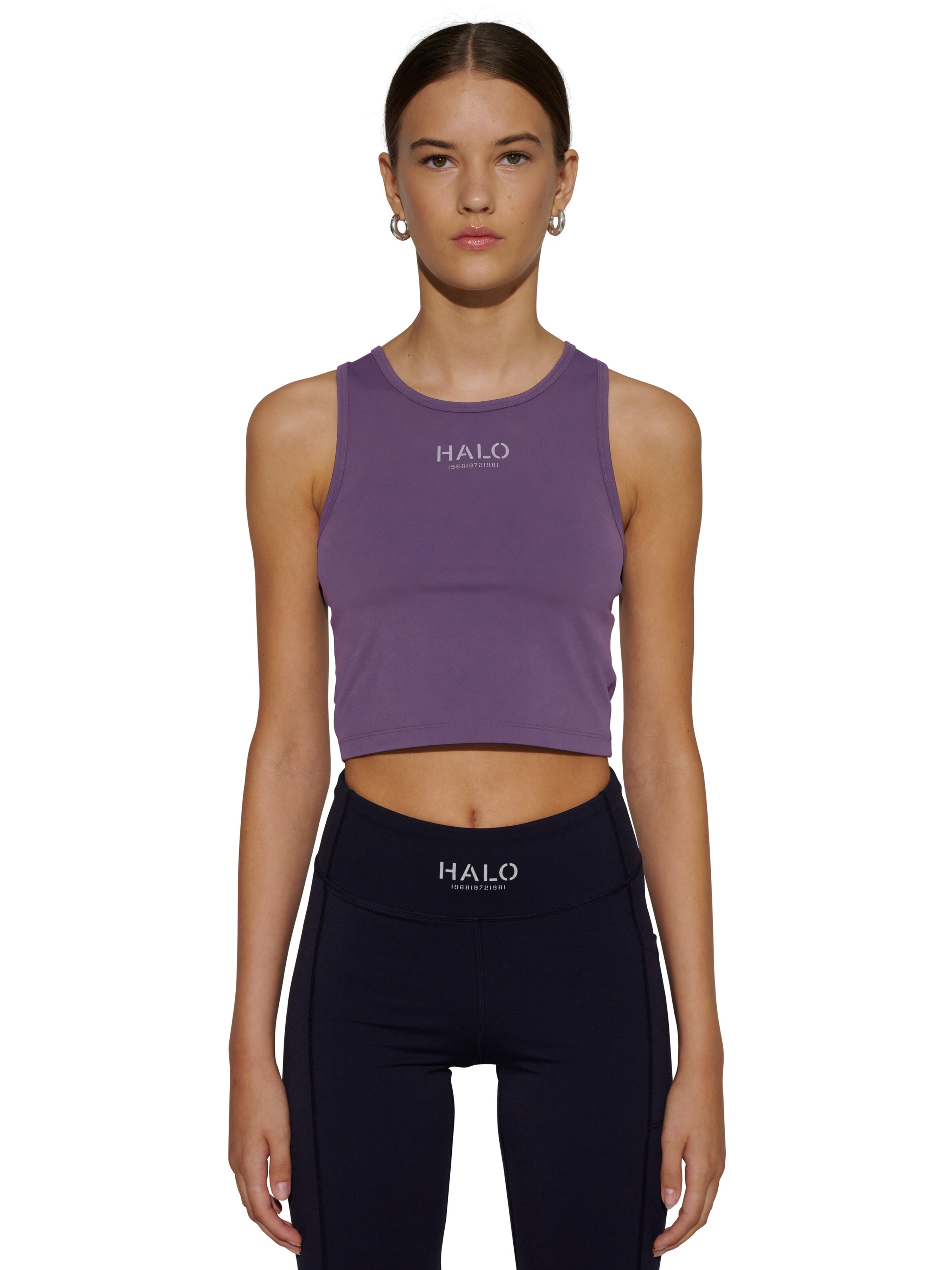 Haut de sport HALO en violet : devant