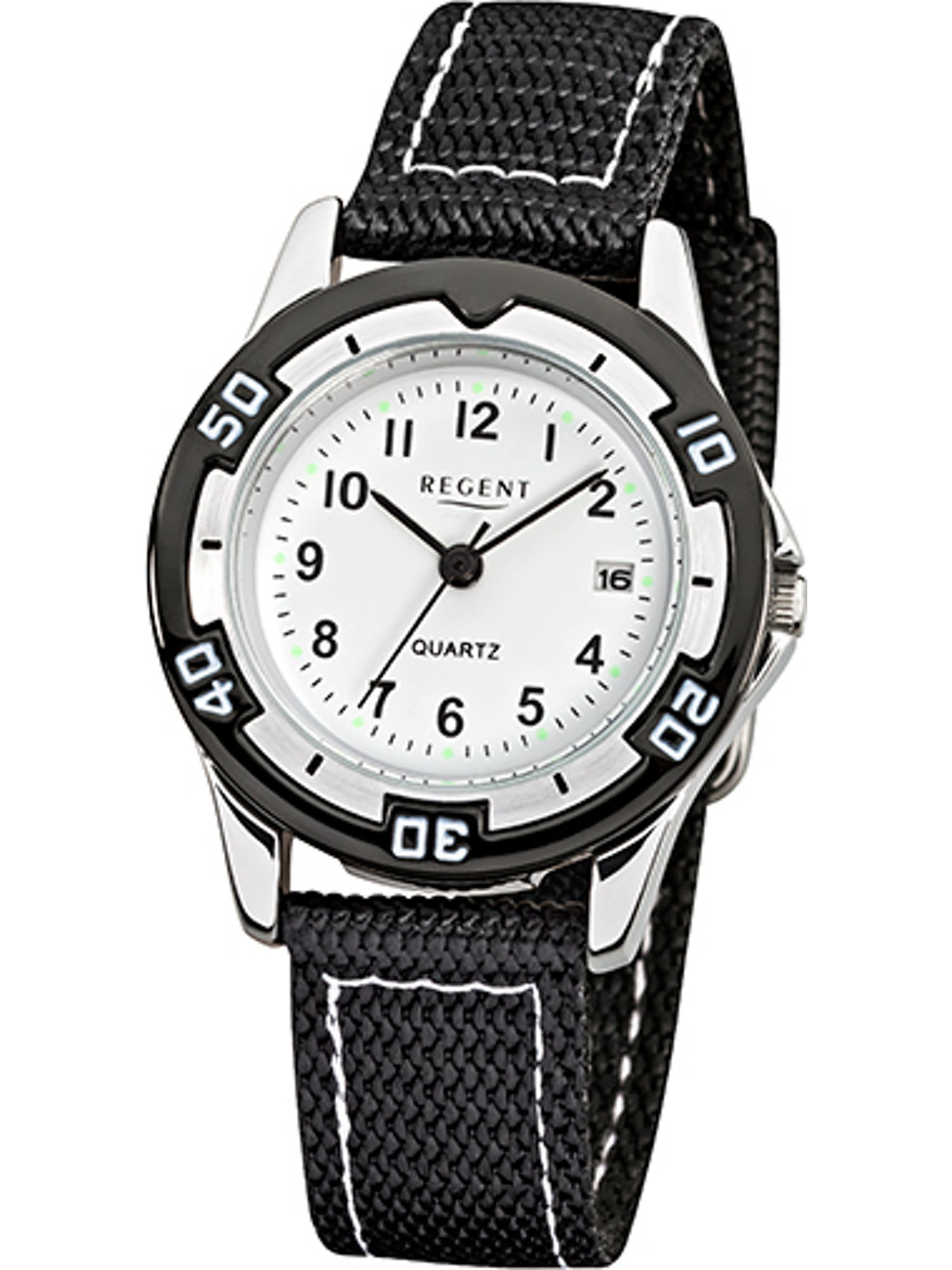REGENT Watch in Black: front