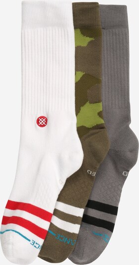 Stance Sports socks 'The Og' in Grey / Olive / Light green / White, Item view