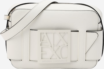 ARMANI EXCHANGE Чанта с презрамки в бяло: отпред