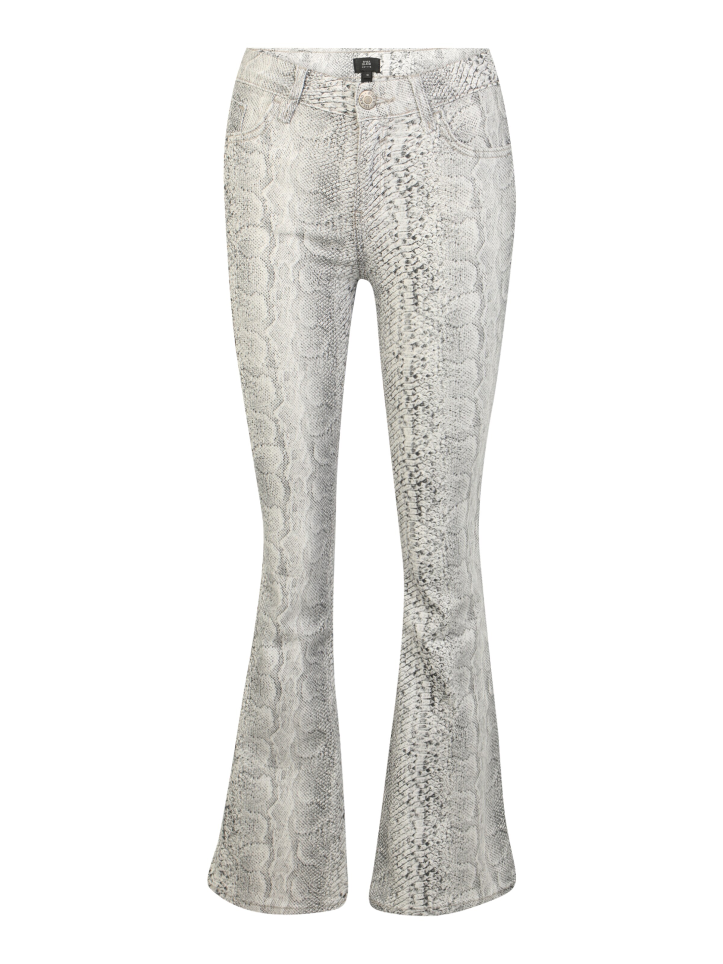 River Island Petite Flared Τζιν σε γκρι: μπροστά