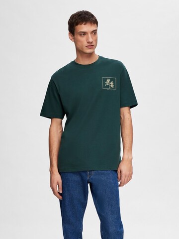 SELECTED HOMME Koszulka 'Relax' w kolorze zielony: przód