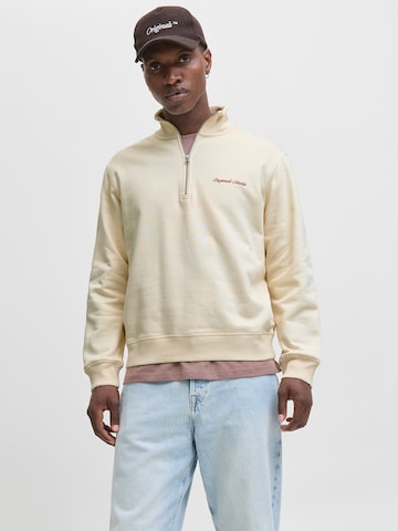 JACK & JONES Sweatshirt 'JORNORREBRO' in Wit: voorkant