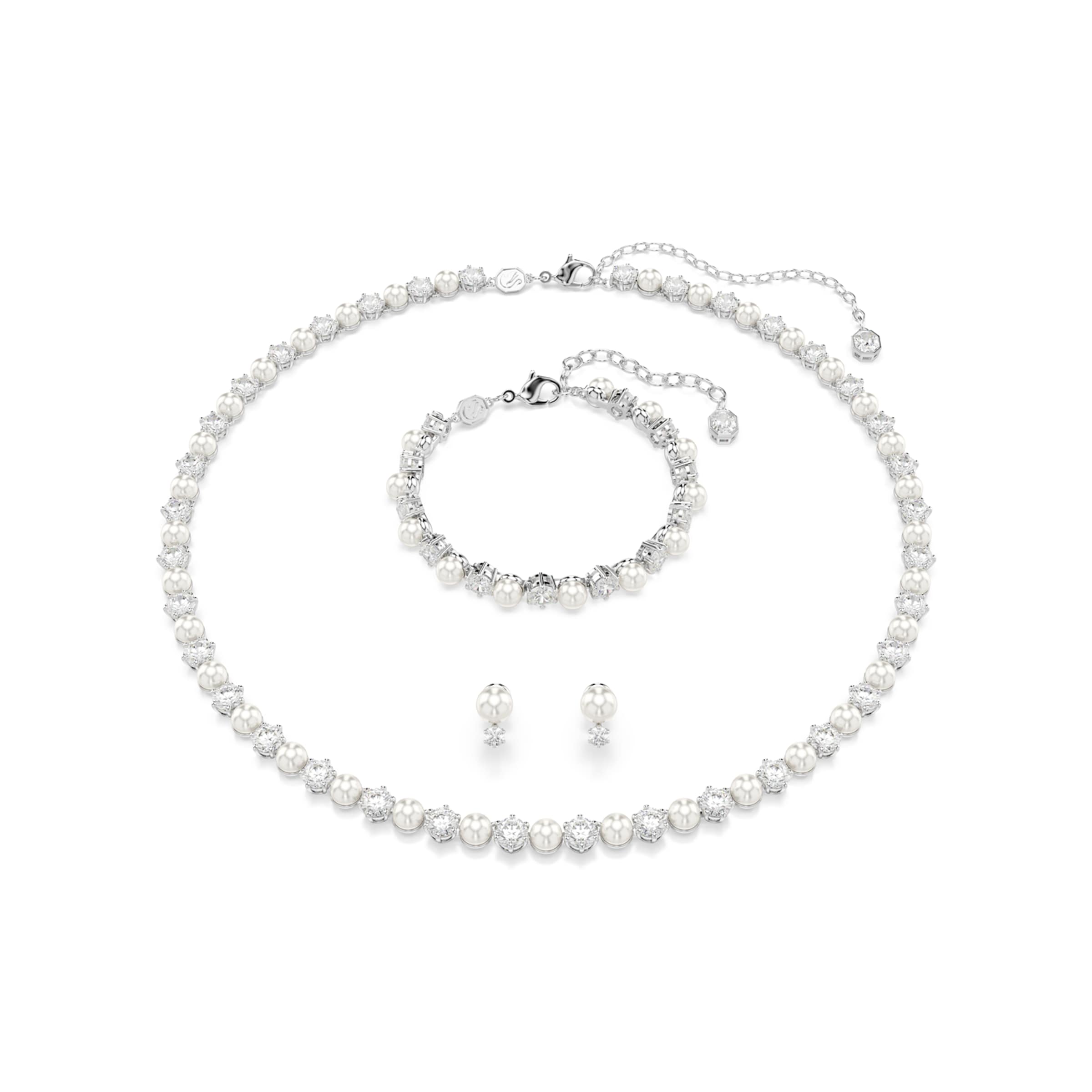 Swarovski Schmuckset in Silber: Vorderseite