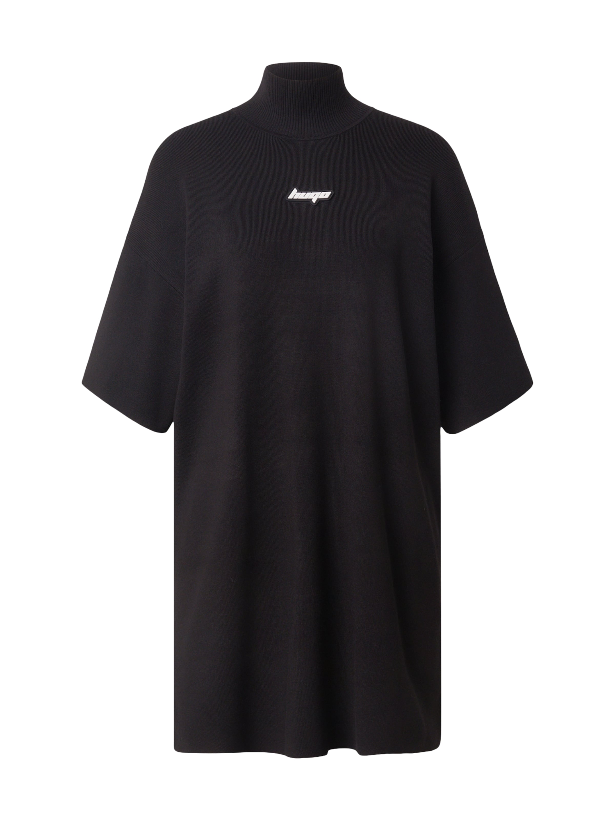 HUGO Pletena obleka 'Simo' | črna barva: sprednja stran