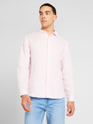 GAP Regular fit Button Up Shirt in Pink: front