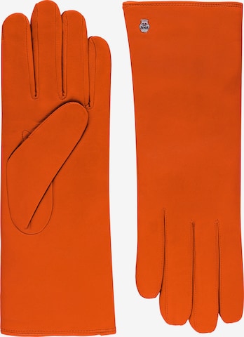 Roeckl Full Finger Gloves 'Prag' in Orange: front