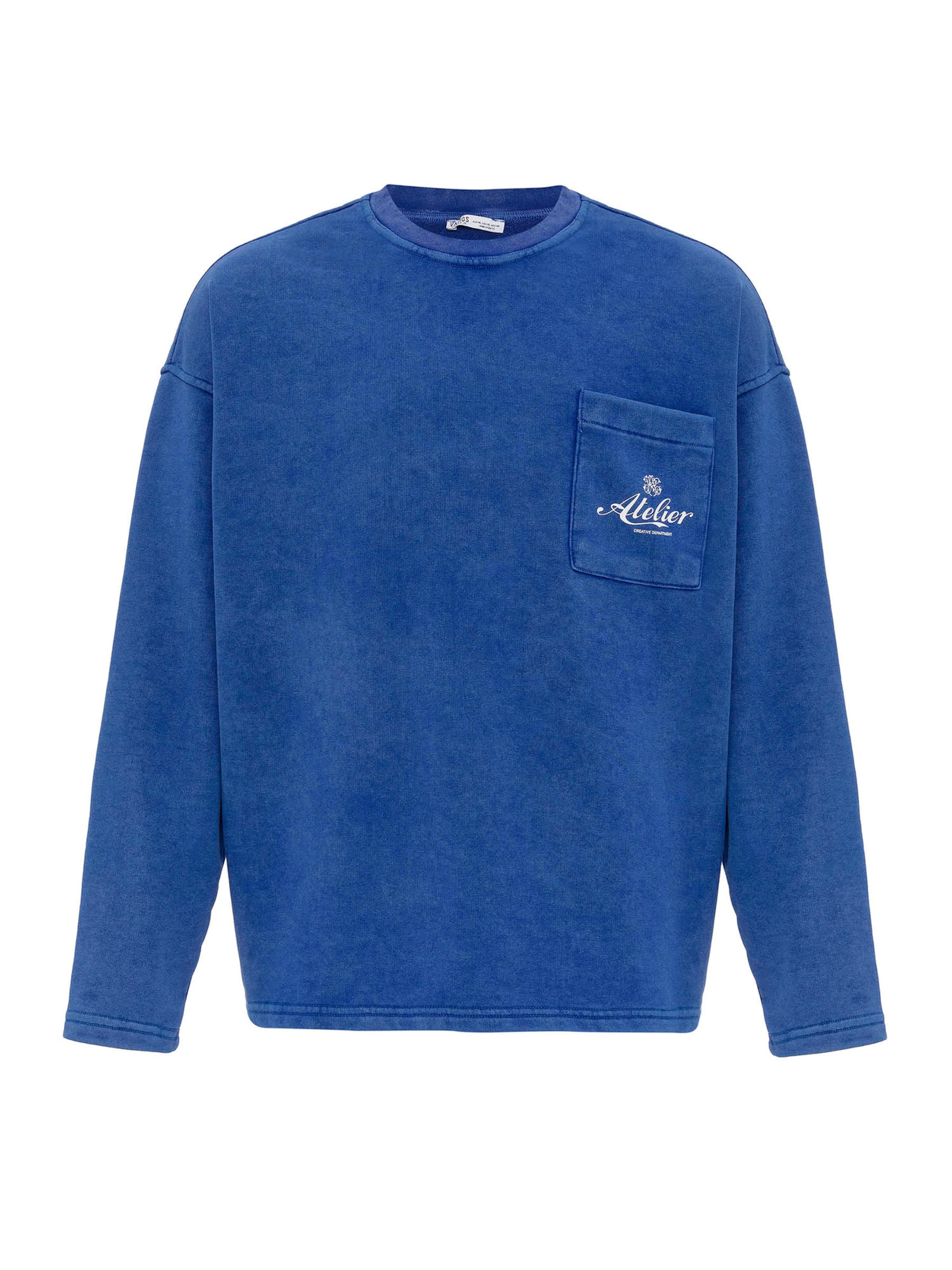 VAMOS CLO Μπλούζα φούτερ σε μπλε: μπροστά