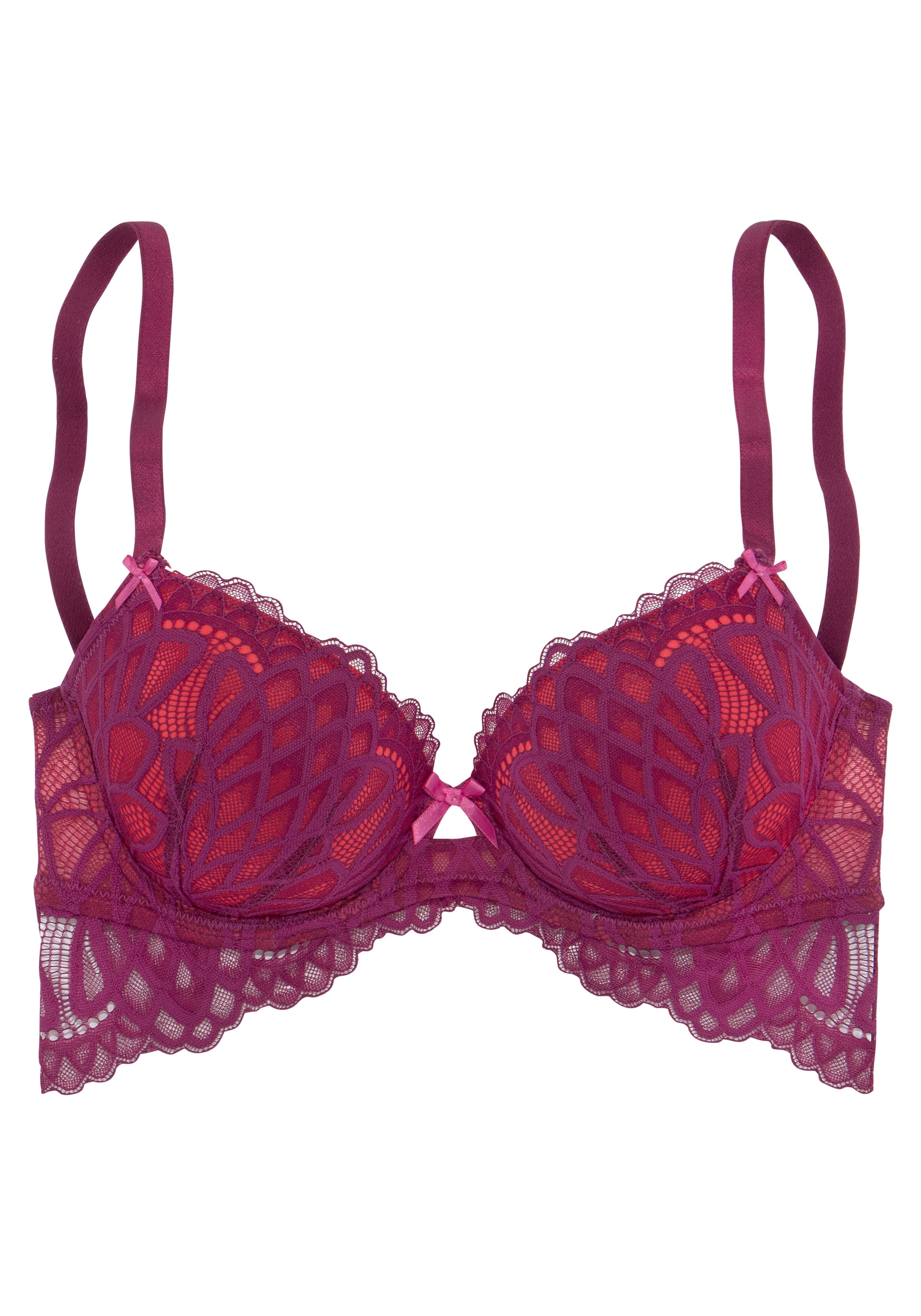LASCANA T-shirt Bra in Red: front