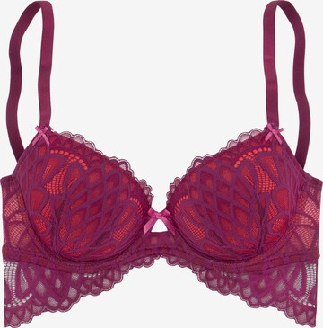 LASCANA Push-up Bra 'Foam bra' in Red: front