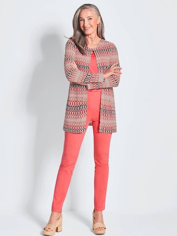 Goldner Strickjacke in Rot: Vorderseite