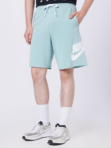 Nike Sportswear - Loosefit Calças 'Club Alumini' em azul: frente