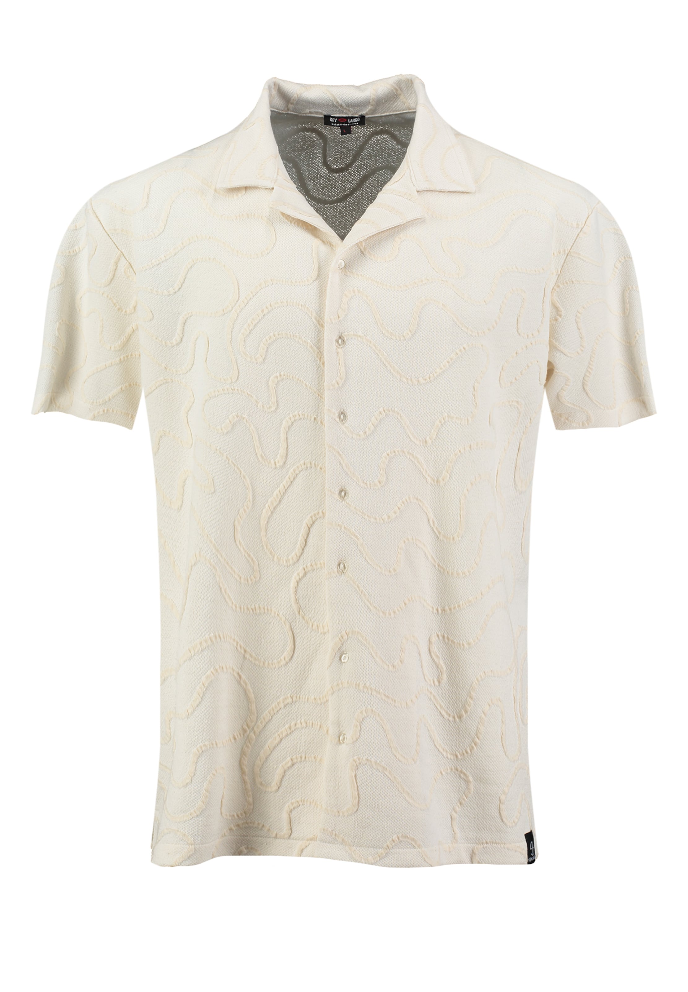 Coupe regular Chemise ' KLKARLO ' Key Largo en beige : devant