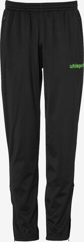 UHLSPORT Workout Pants in Black: front