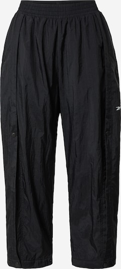 Pantaloni sport Reebok pe negru / alb, Vizualizare produs