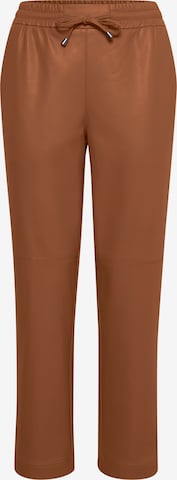 Oxmo Regular Pants 'PAULIA' in Brown: front