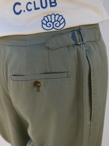 Next Regular Pleat-front trousers in Green