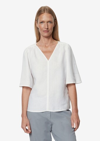 Marc O'Polo Blouse in Wit: voorkant