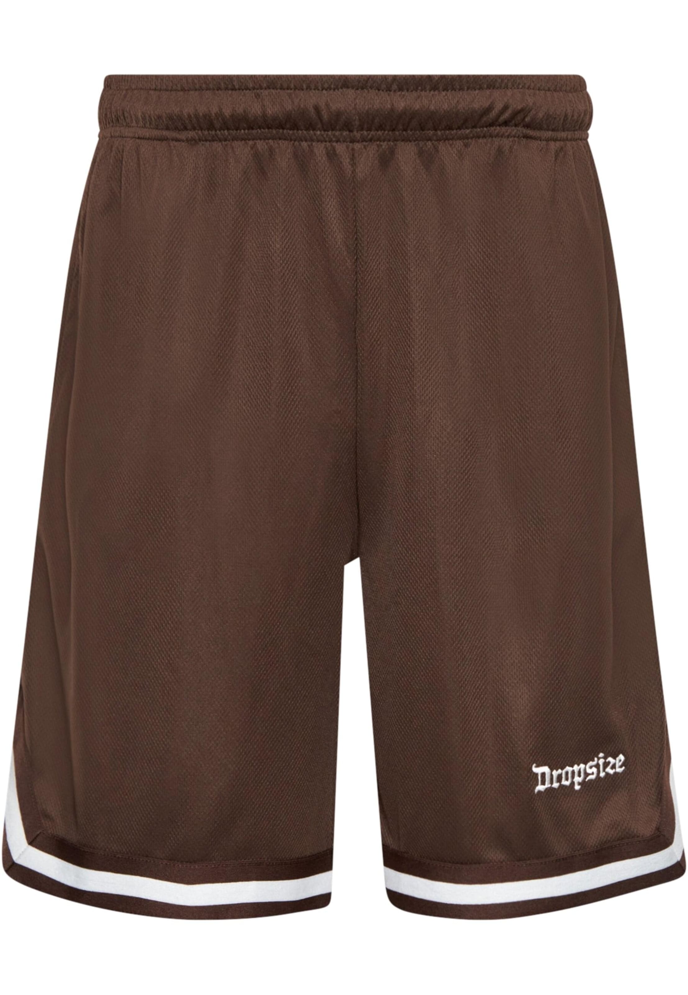 Dropsize Pants in Brown: front