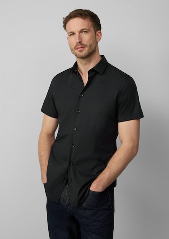 Coupe regular Chemise s.Oliver BLACK LABEL en noir : devant